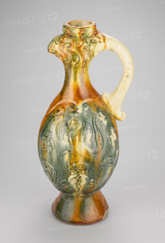 Phoenix-Headed Ewer, Tang dynasty (618-907 A.D.), first half of 8th century. Creator: Unknown.