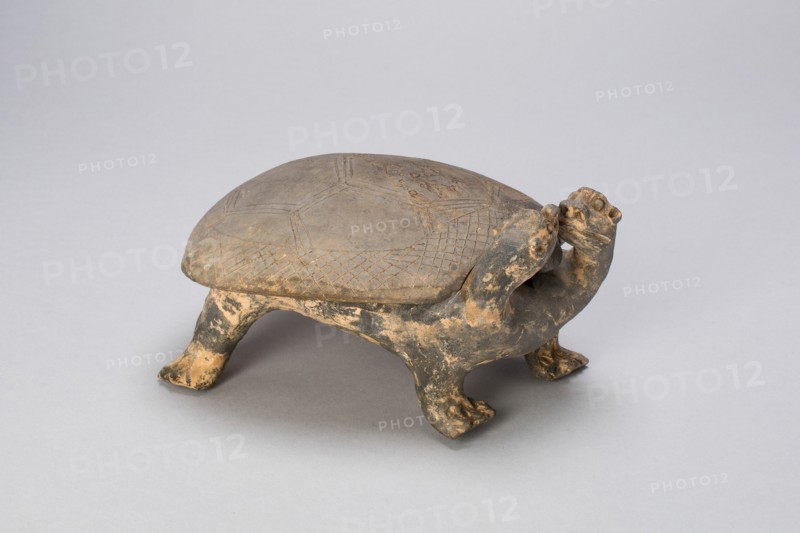 Inkstone in the Form of a Double-Headed..., Han dynasty or six dynasties period, c.3rd-5th cent. A.D Creator: Unknown.