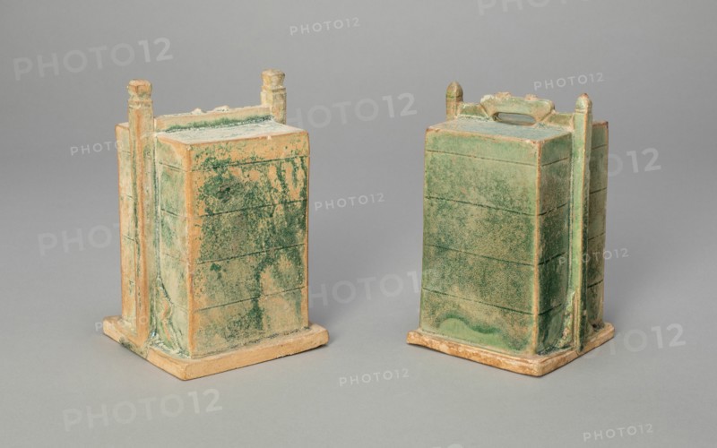 Miniature Stacked Boxes Simulating Food Containers (Mingqi), Ming dynasty (1368-1644). Creator: Unknown.