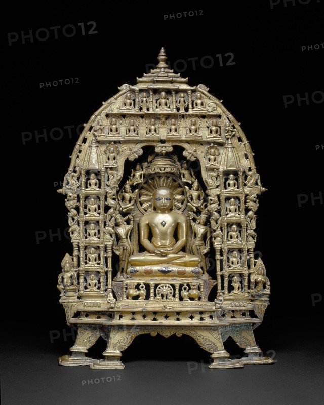 Altarpiece with the First Jaina Tirthankara Rishabhanatha Surrounded by Twenty-..., 1089 A.D. Creator: Unknown.