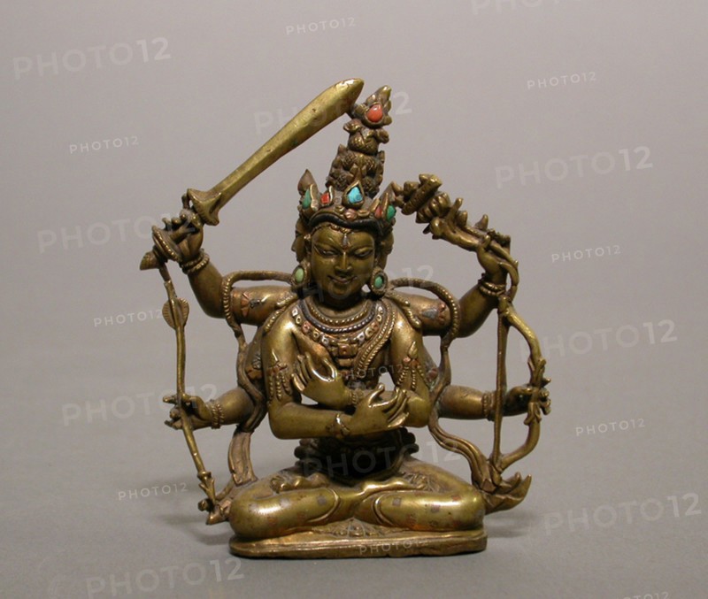 Guhyasamaja Manjuvajra, an Esoteric Form of Bodhisattva Manjushri, Pala period, 12th century. Creator: Unknown.