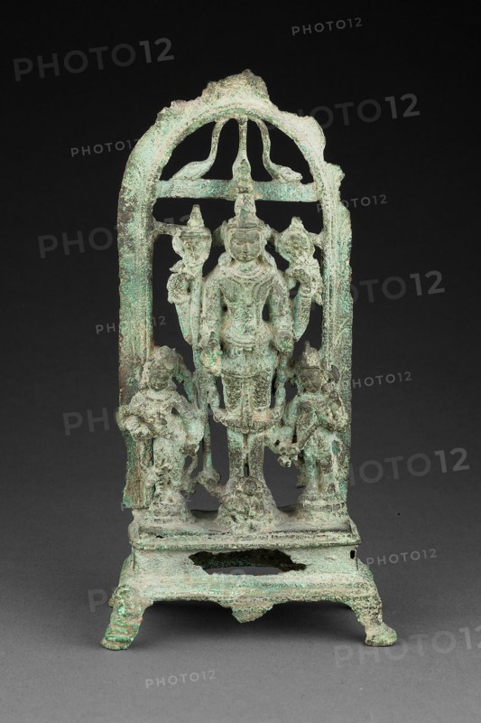 God Vishnu with Lakshmi and Sarasvati, Pala period, 10th/11th century. Creator: Unknown.