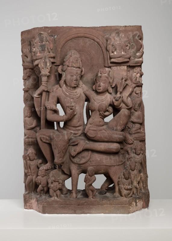 God Shiva Seated in Loving Embrace with Goddess Uma on the Bull Nandi, 9th century. Creator: Unknown.