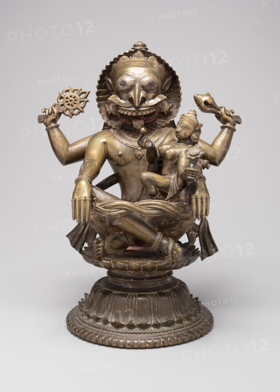Lion-Headed Incarnation of God Vishnu (Narasimha), c. 15th century. Creator: Unknown.