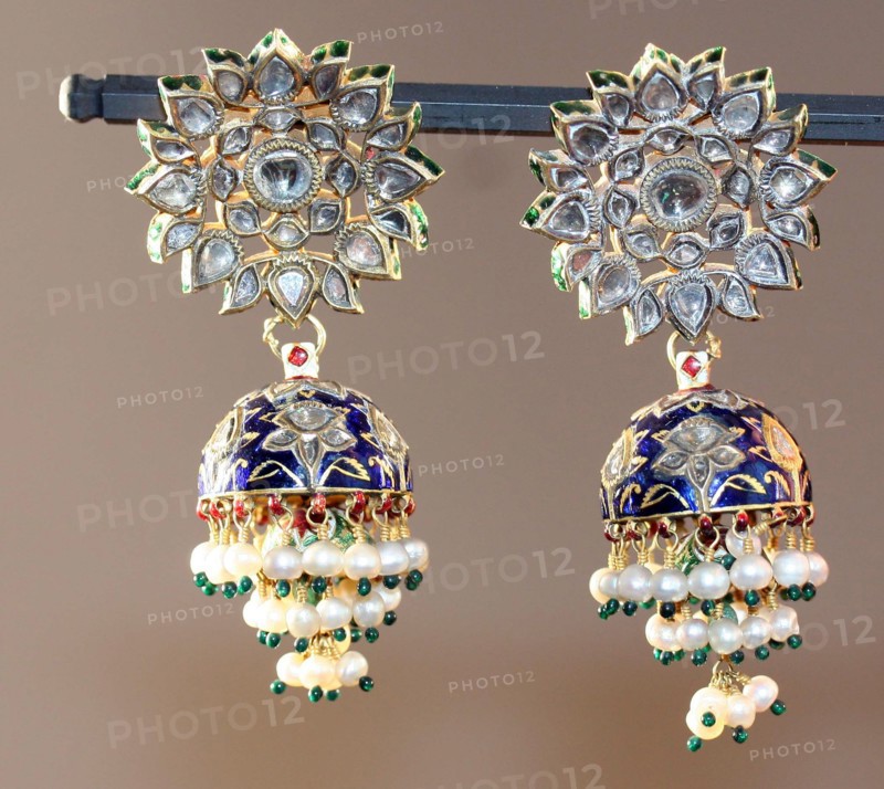 Earrings (Karanphul Jhumka), 18th/19th cenury. Creator: Unknown.