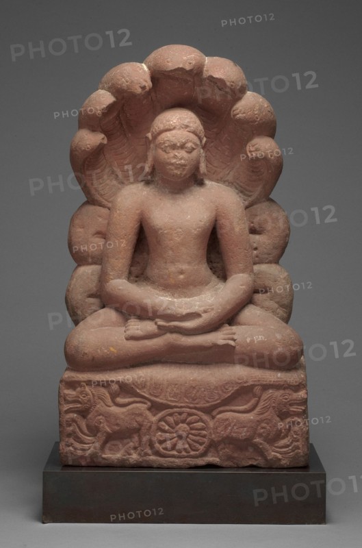World Savior (Tirthankara) Parshvanatha Seated in Meditation with Serpent Hood, 6th century. Creator: Unknown.