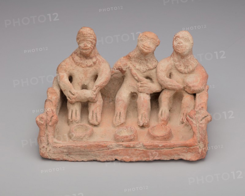 Votive Tank Shrine with Three Monkey Musicians, 1st/2nd century. Creator: Unknown.