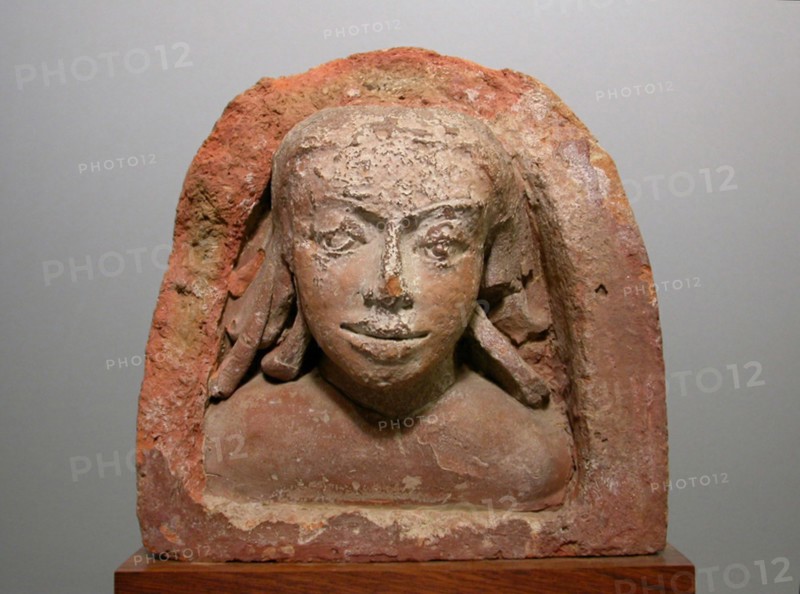 Male Bust with Rolling Curls, Gupta period, 4th/5th century. Creator: Unknown.