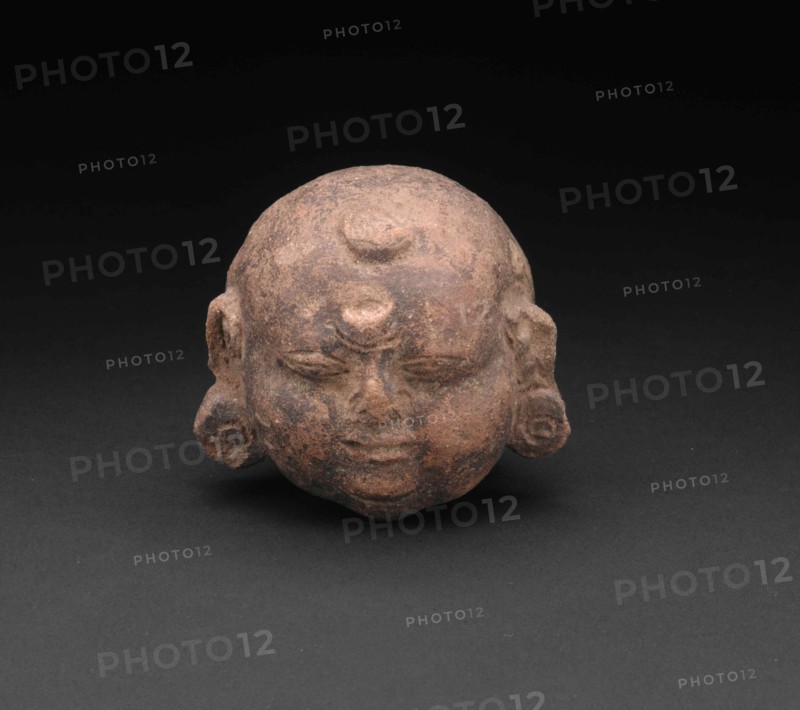 Head from a Figurine of a Child, 14th/15th century. Creator: Unknown.