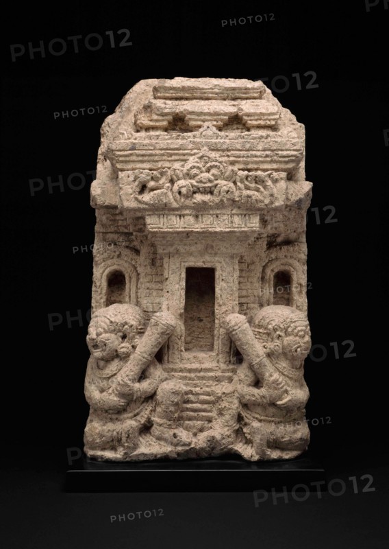 Model of a Temple with Guardians, 14th/15th century. Creator: Unknown.