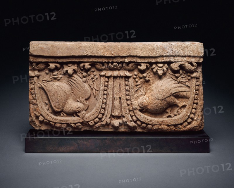 Architectural Panel with Parrots, 9th/10th century. Creator: Unknown.