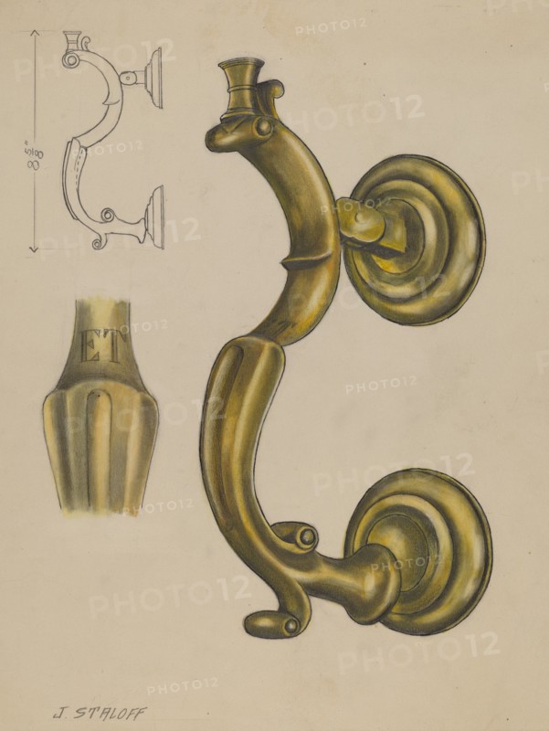 Door Knocker, c. 1936. Creator: Jack Staloff.