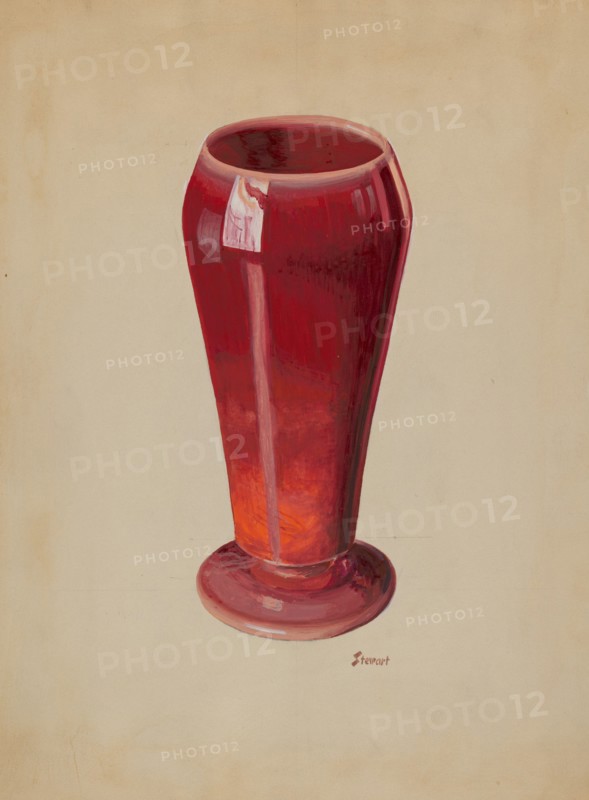 Vase (Opaque Glass), c. 1936. Creator: Robert Stewart.