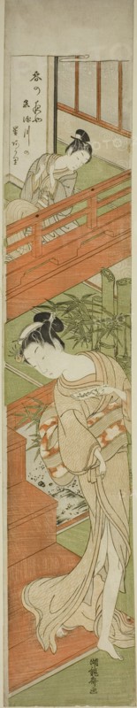 Attracting her attention, c. 1771. Creator: Isoda Koryusai.