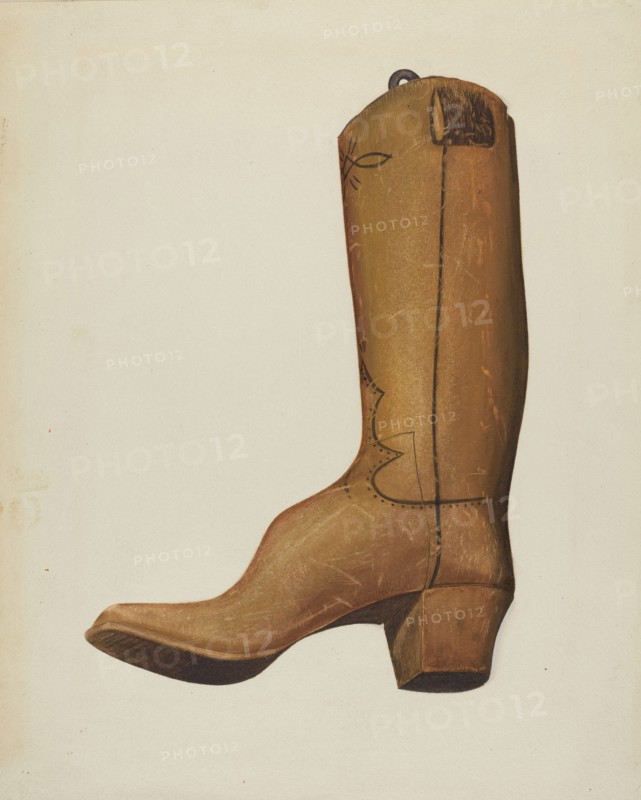 Boot Shop Sign, c. 1937. Creator: Alice Stearns.