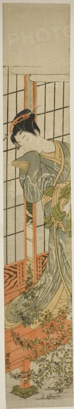 Eavesdropping, c. 1773. Creator: Isoda Koryusai.