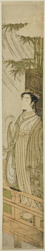 Ono no Komachi Praying for Rain, Edo period (1615-1868), about 1771. Creator: Isoda Koryusai.