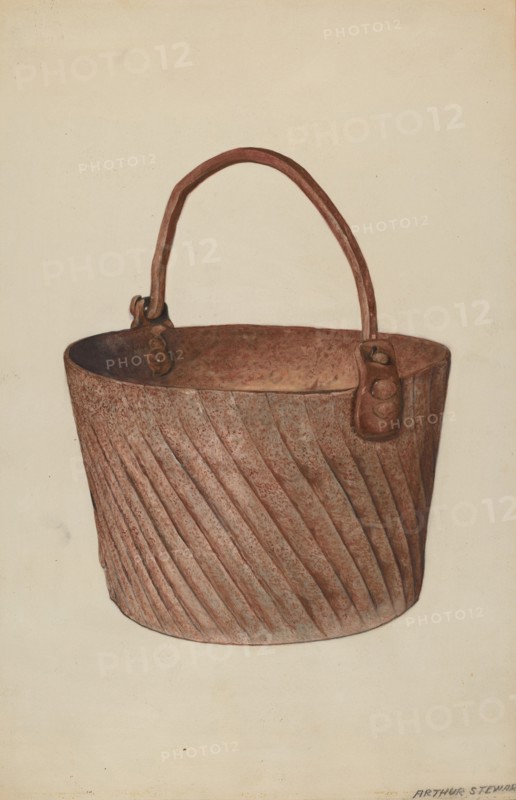Wrought Iron Kettle, c. 1938. Creator: Arthur Stewart.