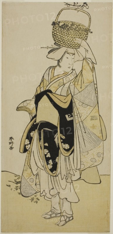 The Actor Ichikawa Yaozo III as Shiragiku in the Dance Sequence "Shinobu Uri" in the..., c. 1785. Creator: Katsukawa Shunko.