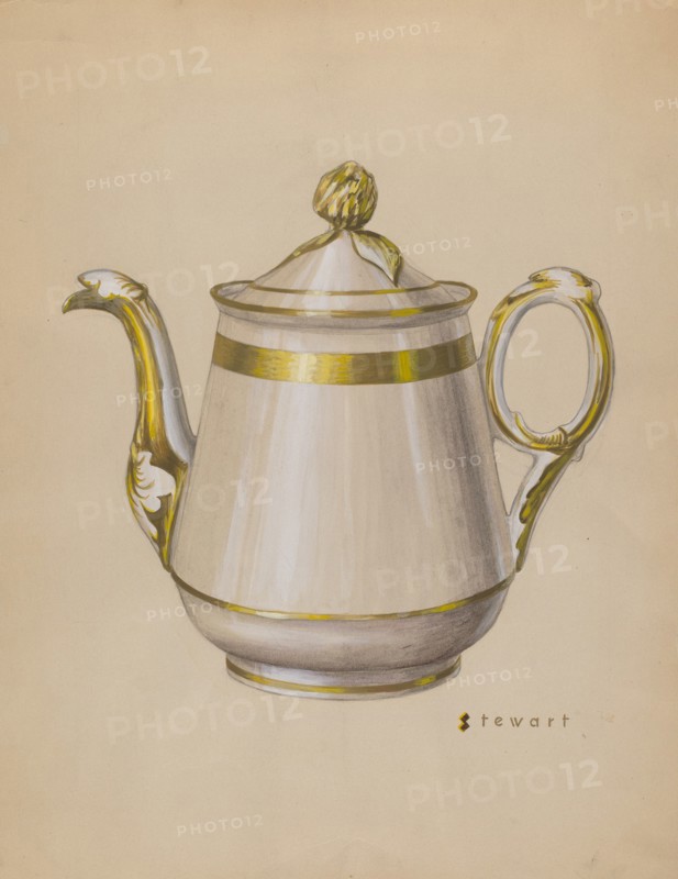 Teapot, c. 1937. Creator: Robert Stewart.
