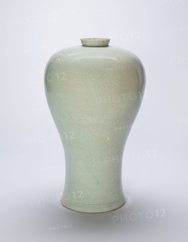 Baluster-Shaped Vase with Lotus Flowers, Korea, Goryeo dynasty (918-1392), late 12th/early 13th cent Creator: Unknown.