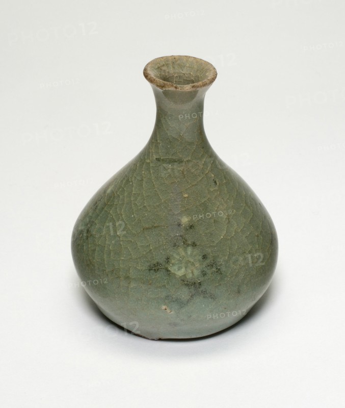 Vase with Chrysanthemum Flower Heads, Korea, Goryeo dynasty (918-1392), mid-13th century. Creator: Unknown.
