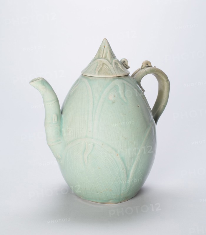 Ewer in the Form of a Bamboo Shoot, Korea, Goryeo dynasty (918-1392), mid-12th century. Creator: Unknown.