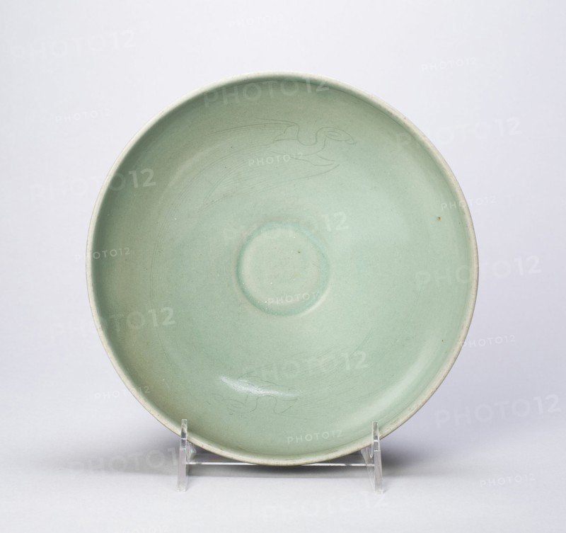Bowl with Pair of Flying Phoenixes, Korea, Goryeo dynasty (918-1392), 12th century. Creator: Unknown.