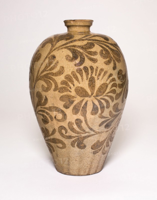 Vase with Stylized Floral Scrolls, Korea, Goryeo dynasty (918-1392). Creator: Unknown.