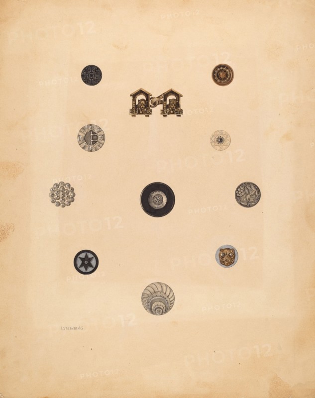 Buttons, 1937. Creator: Isidore Steinberg.