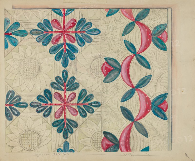 Patchwork Quilt, 1935/1942. Creator: Ella Josephine Sterling.