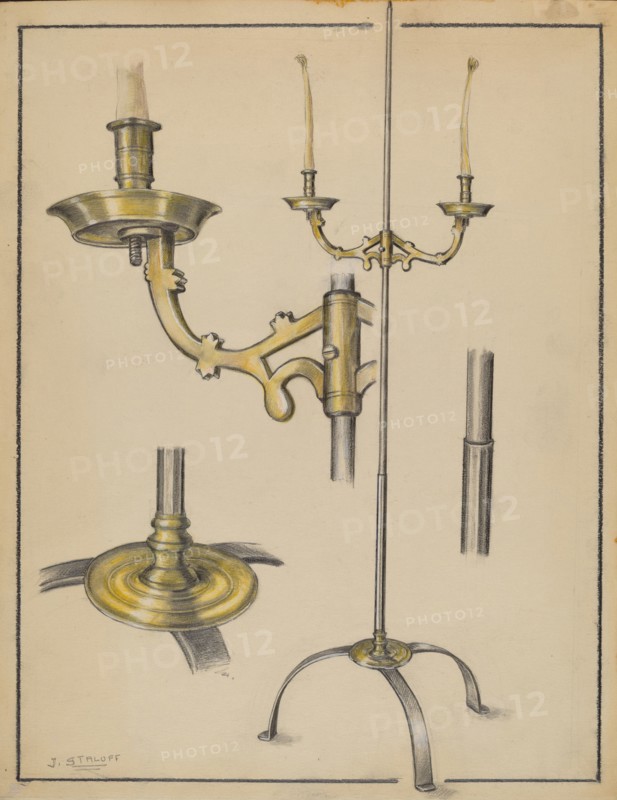 Candlestand, c. 1936. Creator: Jack Staloff.