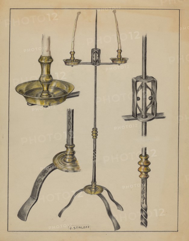 Candlestand, c. 1936. Creator: Jack Staloff.