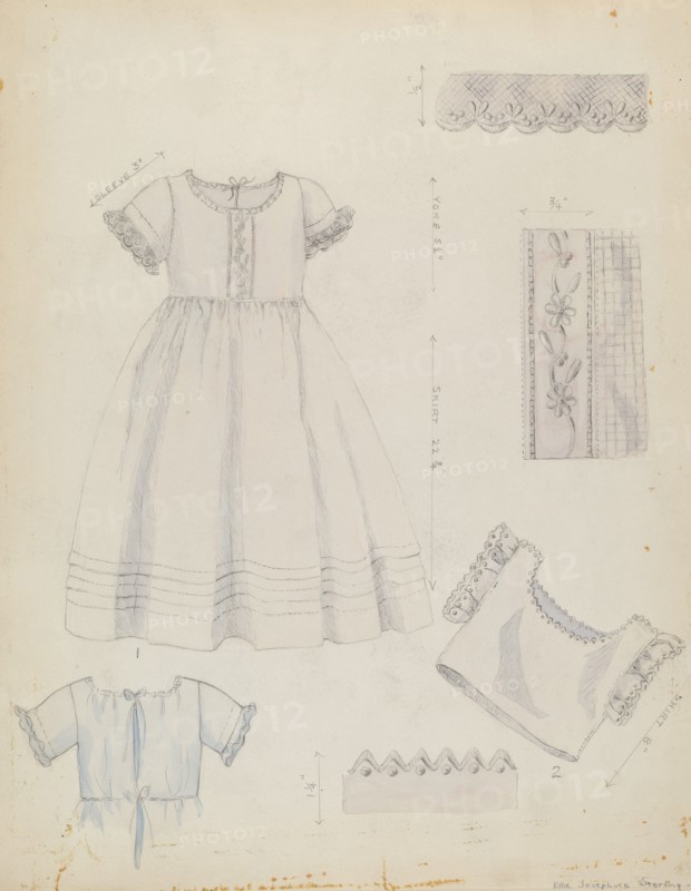 Infant's Dress and Shirt, c. 1936. Creator: Ella Josephine Sterling.