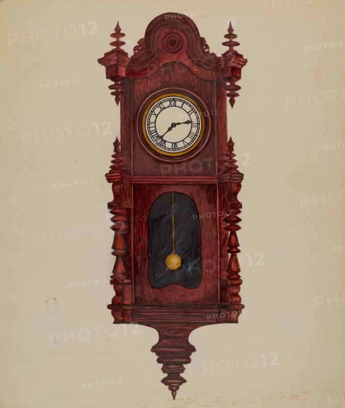 Clock, c. 1936. Creator: Florence Stevenson.