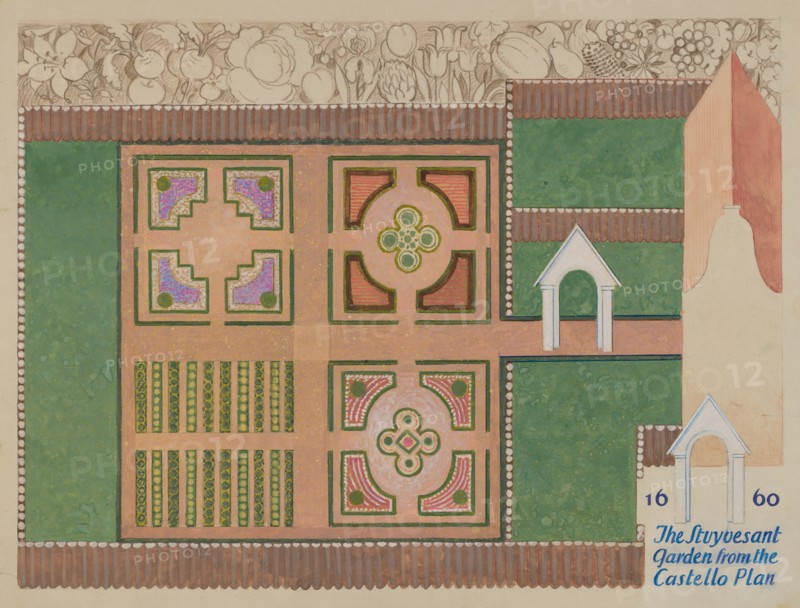 Peter Stuyvesant Garden, c. 1936. Creator: George Stonehill.