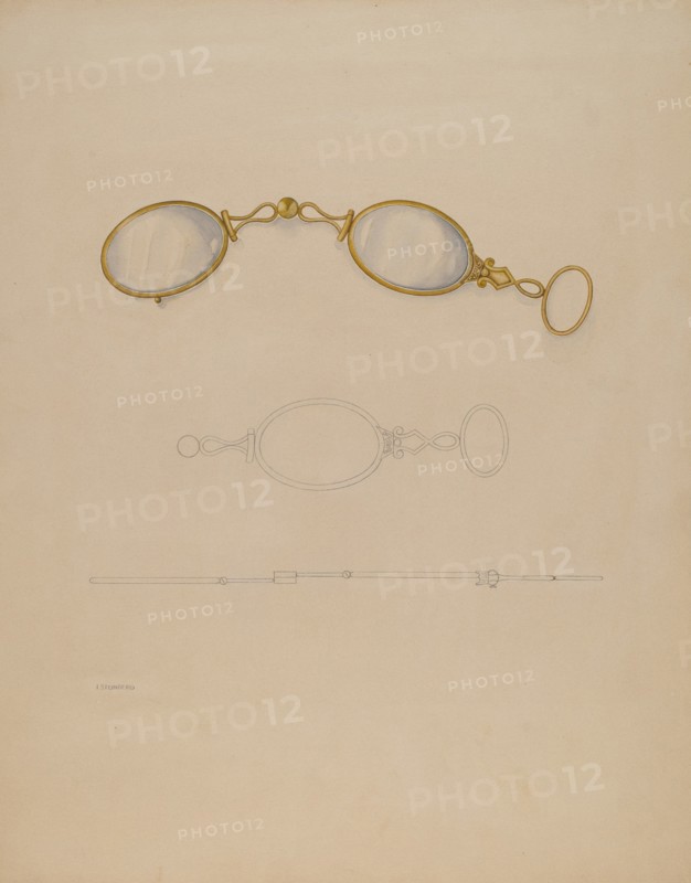 Lorgnette, c. 1937. Creator: Isidore Steinberg.