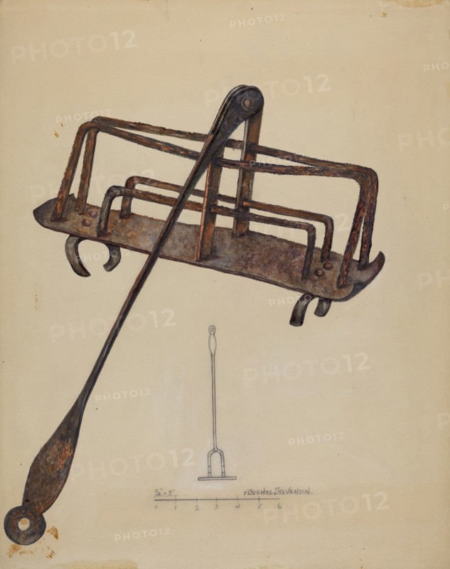 Iron Toast Rack, c. 1937. Creator: Florence Stevenson.