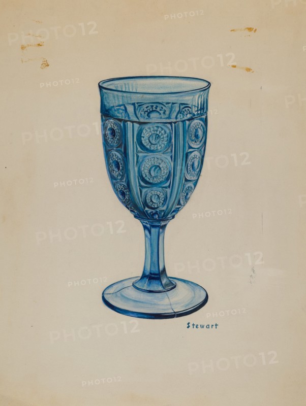 Blue Goblet, c. 1937. Creator: Robert Stewart.