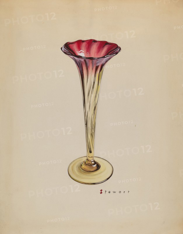 Vase (Morning Glory), c. 1937. Creator: Robert Stewart.