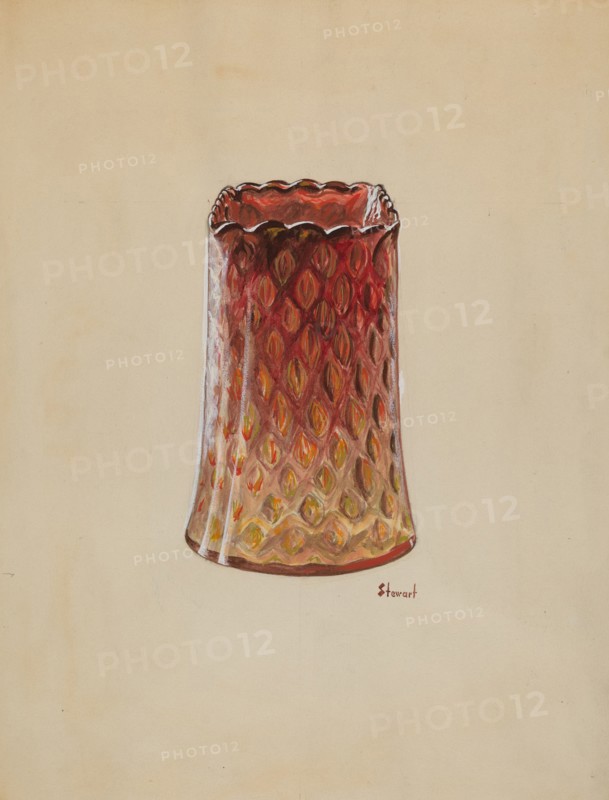 Vase (Amberina), c. 1937. Creator: Robert Stewart.