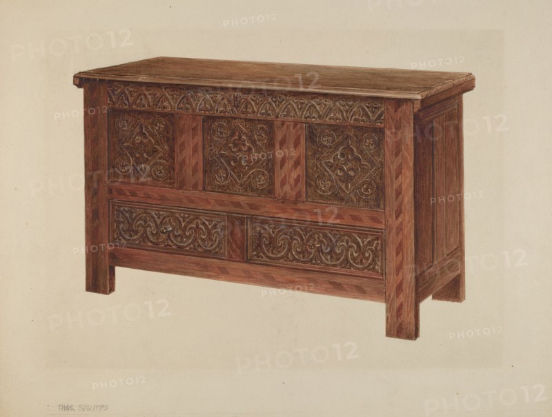 Chest with Drawer, c. 1938. Creator: Charles Squires.