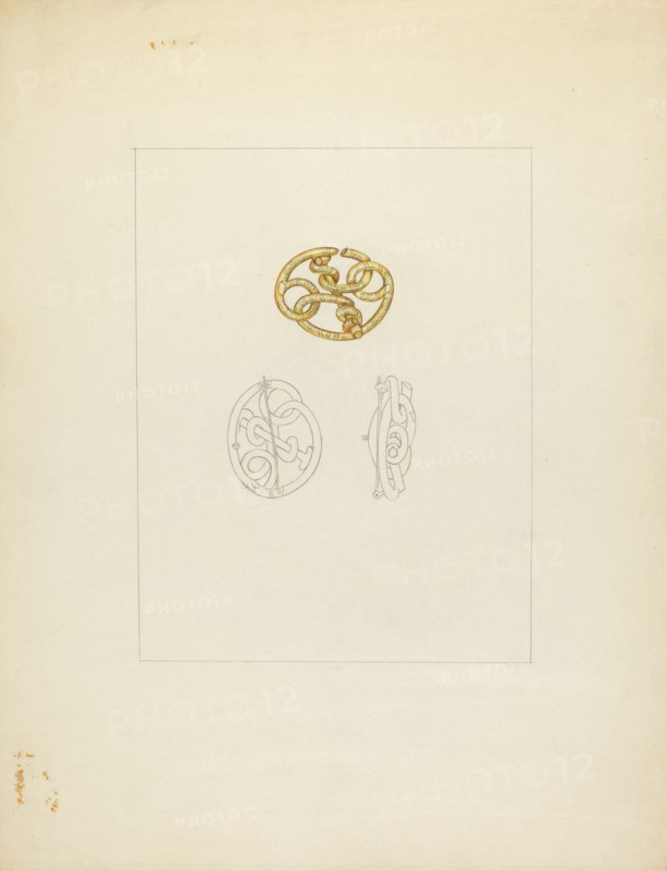 Gold Brooch, c. 1940. Creator: Isidore Steinberg.