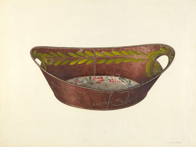 Bread Tray, c. 1941. Creator: Mildred Ford.