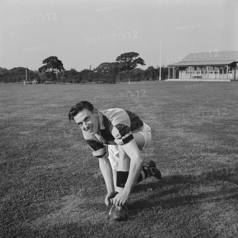 Gordon Johnson, a member of the Football Section of Laing's Sports Club, Barnet, London, 07/09/1955. Creator: John Laing plc.