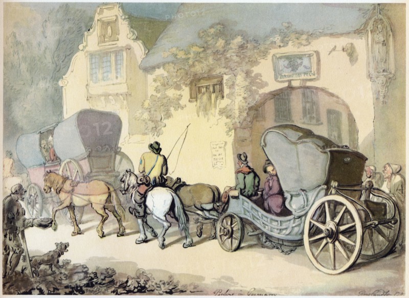 Posting in Germany, c1780-1825.  Creator: Thomas Rowlandson.