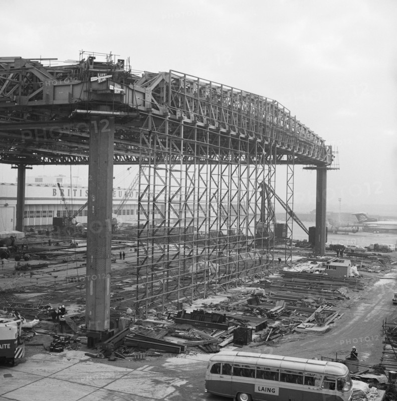 Heathrow Airport, BEA Servicing Hangar, Heathrow, Hillingdon, London, 15/12/1970. Creator: John Laing plc.
