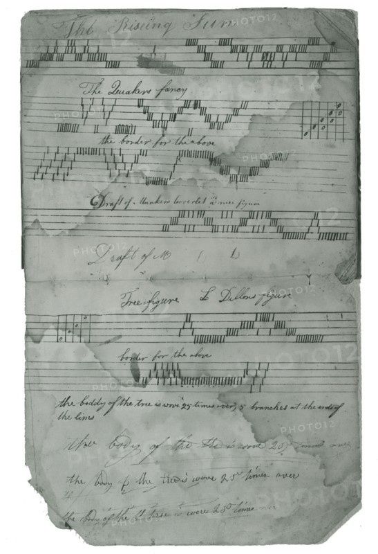 Book of Woven Coverlet Designs (Draft), United States, 1839.