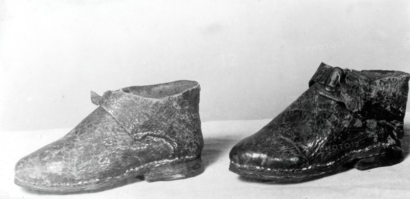 Doll's Shoes, England, 1775/1825, early 18th century style.