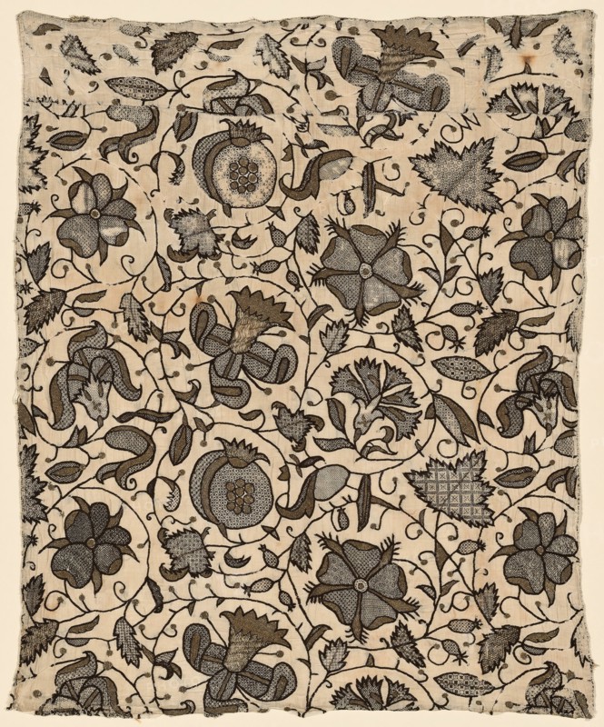 Cushion Cover (Made from a Woman's Dress), England, late 16th century.
